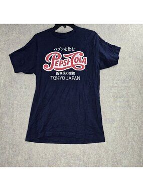 Tee Luv Pepsi-Cola Tokyo Japan Navy T-Shirt Medium